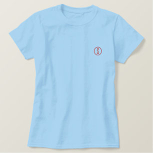 S Stickerei Besticktes T-Shirt