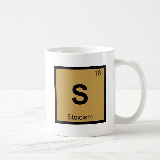 S - Stoikismus Philosophie Chemie Periodische Tabe Kaffeetasse (Rechts)