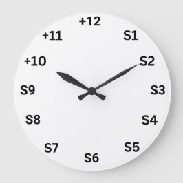S-Stückzahl weiß gesichtet Große Wanduhr