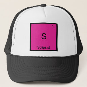 S - Symbol-T-Shirt für Solipsist Funny Chemistry E Truckerkappe