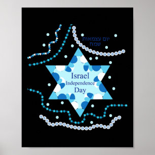 S Unabhängigkeitstag 72 Jüdische israelische Flagg Poster