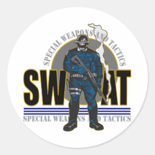 S.W.A.T. Haltung Runder Aufkleber