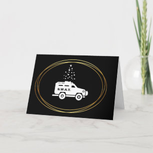 S.W.A.T. Van Christmas Card Karte