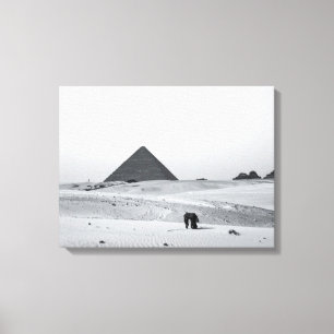 S/W-Pyramiden Leinwanddruck