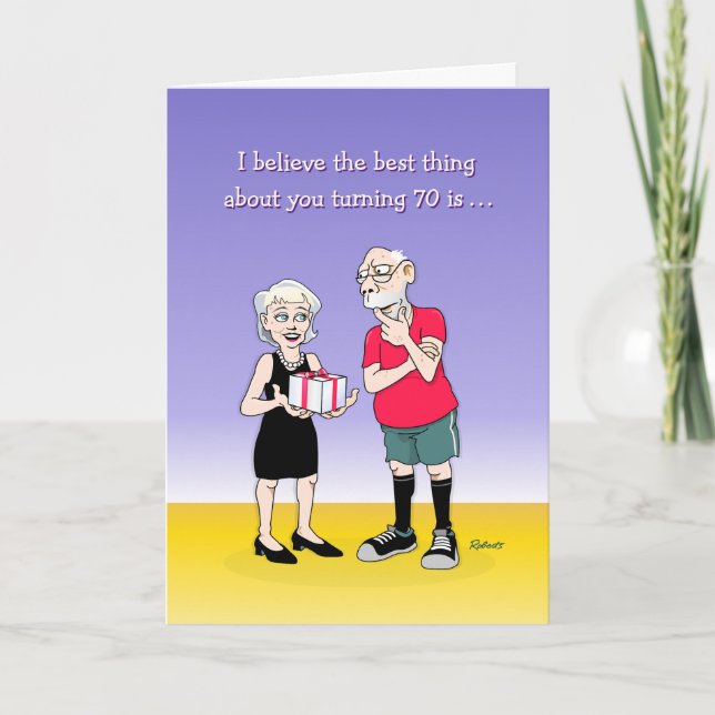 Sa 70e carte d'anniversaire (Devant)