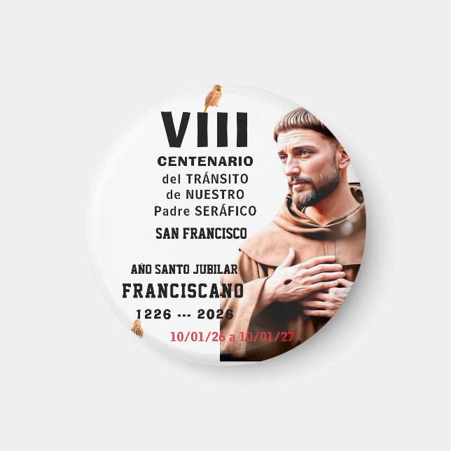 Sa  Francisco de Assisi Glossy Poster Magnet (Vorne)