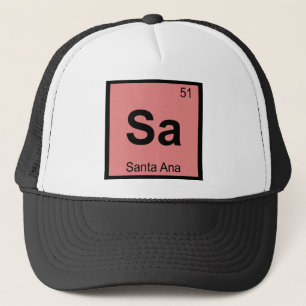 Sa - Santa Ana Kalifornien Chemie Periodensystem Truckerkappe