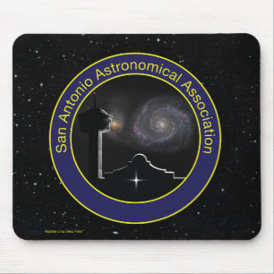SAAA-Logo mit Hubble Deep Field Mouse Pad Mousepad