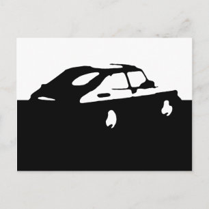 Saab 900 SPG/Aero - Noir sur carte postale légère