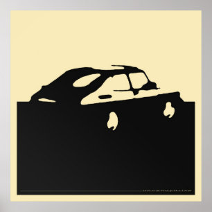 Saab 900 SPG/Aero - schwärzen Sie auf Plakat der