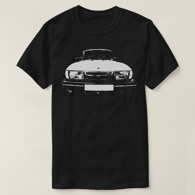 Saab 900 Turbo 1980er Klassik Monoblock weiß T-Shirt (Design vorne)