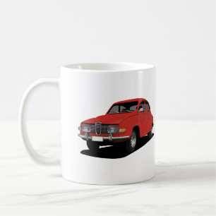 Saab 96 - 6 Farben - Zwei Image-Kaffee-Tasse Kaffeetasse