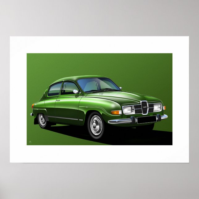SAAB 96 Illustration Poster (Vorne)