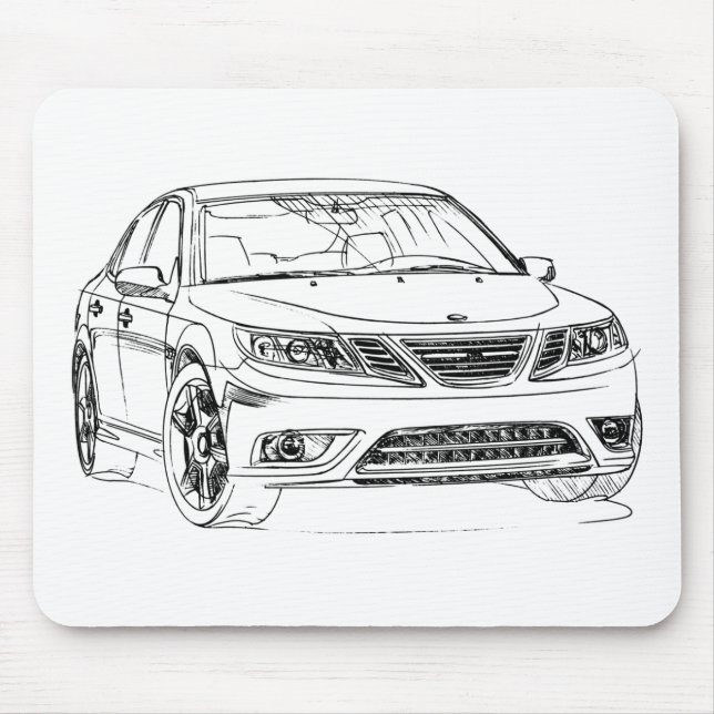Saab 9-3 Turbo X 2008 Mousepad (Vorne)