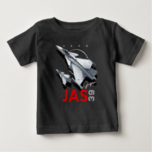 Saab JAS39 Gripen Schwedische Kampfjet-Maschine Baby T-shirt