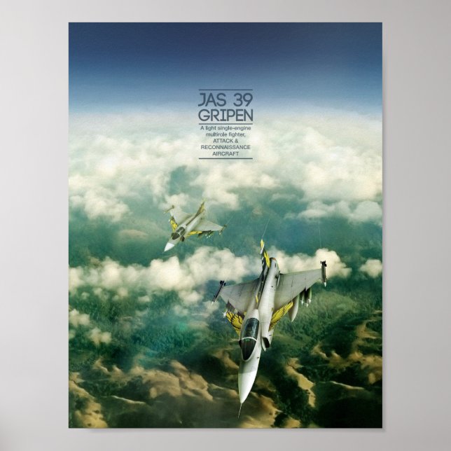 Saab JAS 39 Gripen-Poster Poster (Vorne)
