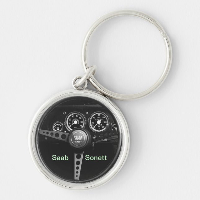 Saab Sonett rund Schlüsselanhänger (Vorne)