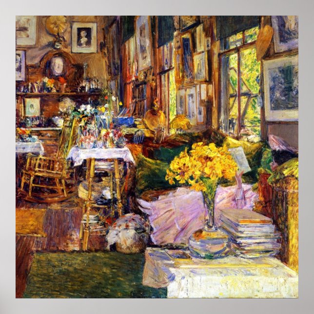 Saal der Blume von Frederick Childe Hassam Poster (Vorne)
