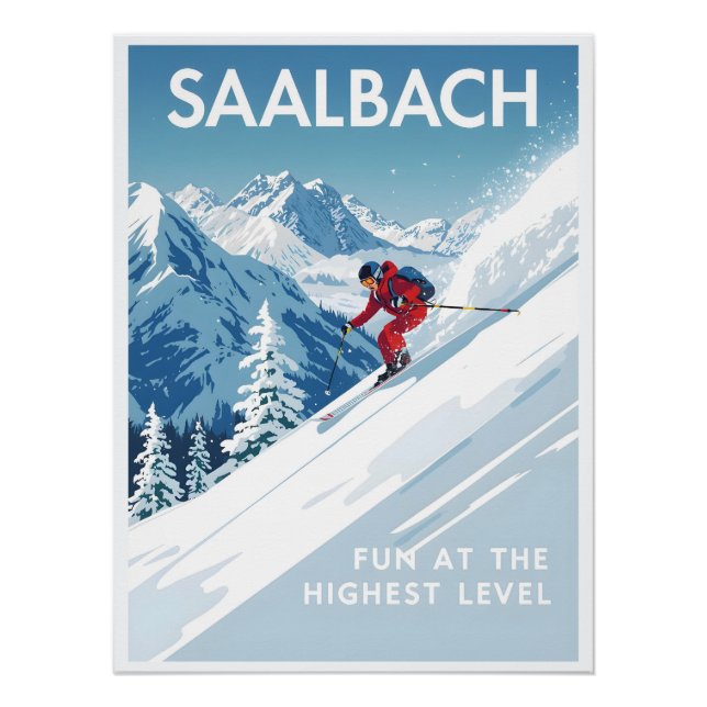 Saalbach - Glemmtal - Österreich Poster (Vorderseite)