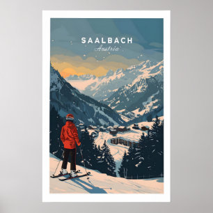 Saalbach Reiseplakat - Österreich 1 Poster