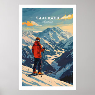 Saalbach-Ski-Plakat - Österreich 1 Poster
