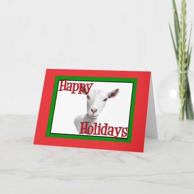 Saanen Goat Holiday Weihnachten (Vorderseite)