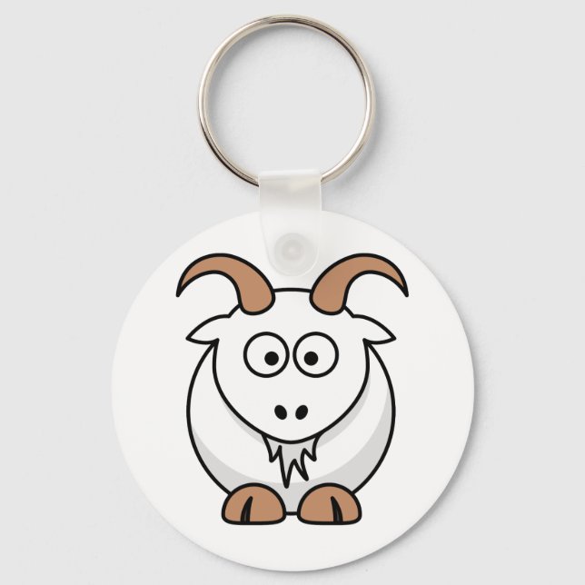 Saanen Goat Schlüsselanhänger (Vorderseite)
