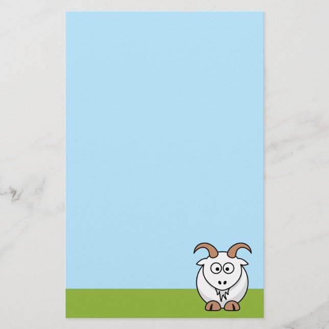 Saanenziege Briefpapier (Vorderseite)
