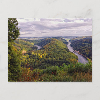 saar river bending postkarte