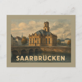 Saarbrücken Germany City Art Postkarte