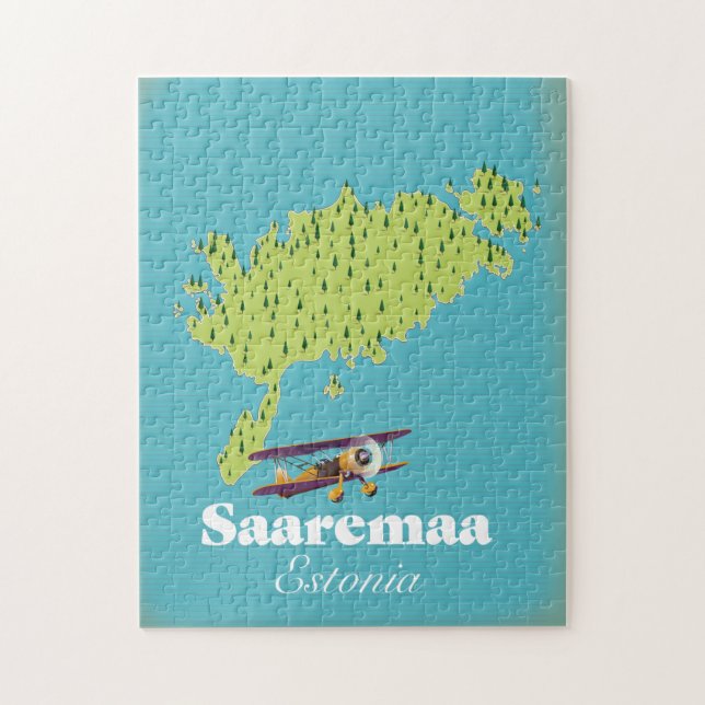 Saaremaa Estland-Karte (Vertikal)