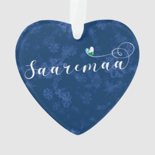 Saaremaa Flag Herz, Estland Ornament