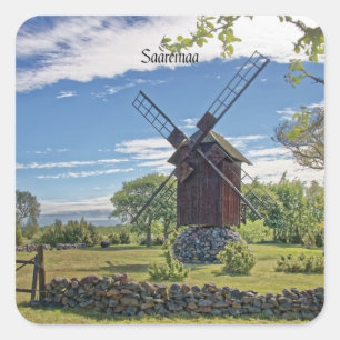 Saaremaa, Insel Estland, Quadratischer Aufkleber