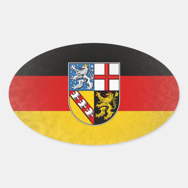 Saarland Ovaler Aufkleber (Vorderseite)