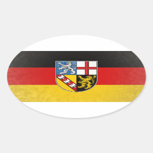 Saarland Ovaler Aufkleber
