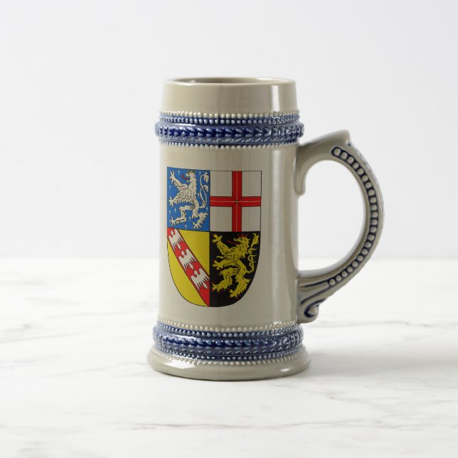 Saarland Wappen Bierglas (Rechts)