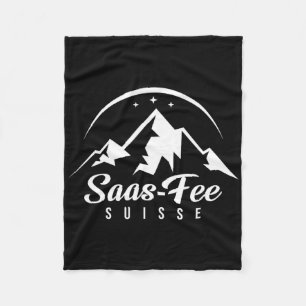 Saas-Fee Schweiz Skigebiet Skigebiet Snowboardin Fleecedecke