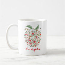 Saatgut der Apfelkaffee-Tasse des Wissenslehrers