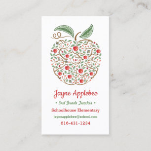 Saatgut der Apple Business Card des Wissenslehrers Visitenkarte