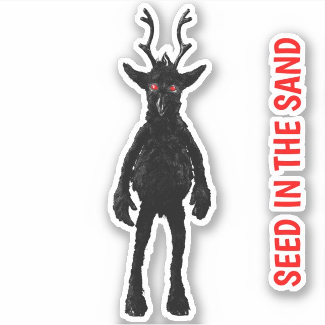 Saatgut im Sand Aufkleber (Vorderseite)