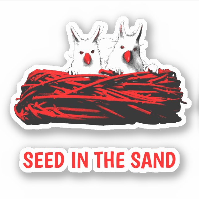 Saatgut im Sand-Vinyl-Aufkleber Aufkleber (Vorderseite)