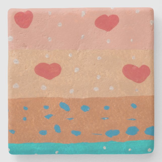 Saatgut von Liebe Stone Untersetzer (Vorderseite)