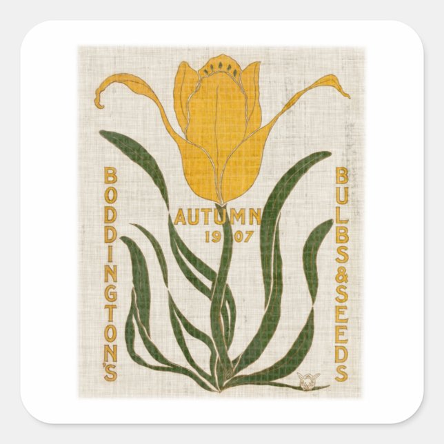 Saatgutpackungen für Blume I Quadratischer Aufkleber (Vorderseite)
