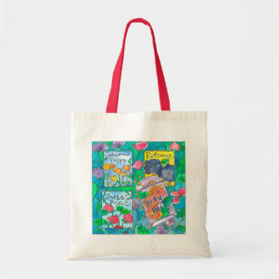 Saatgutpackungen Platterbsen Aquarellfarben Blume Tragetasche