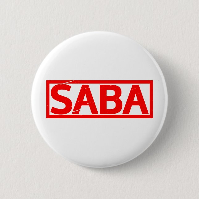 Saba Briefmarke Button (Vorderseite)