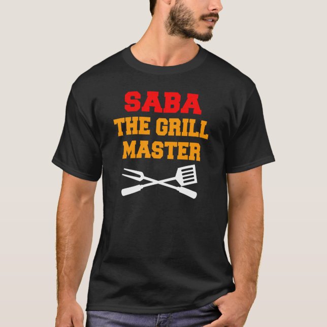 Saba Der grill Meister des jüdischen Hebräischen O T-Shirt (Vorderseite)