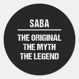 Saba Der Ursprüngliche Name Mythos Legende Hebräis Runder Aufkleber