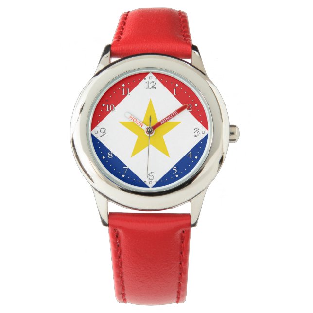 Saba Flag Armbanduhr (Vorderseite)