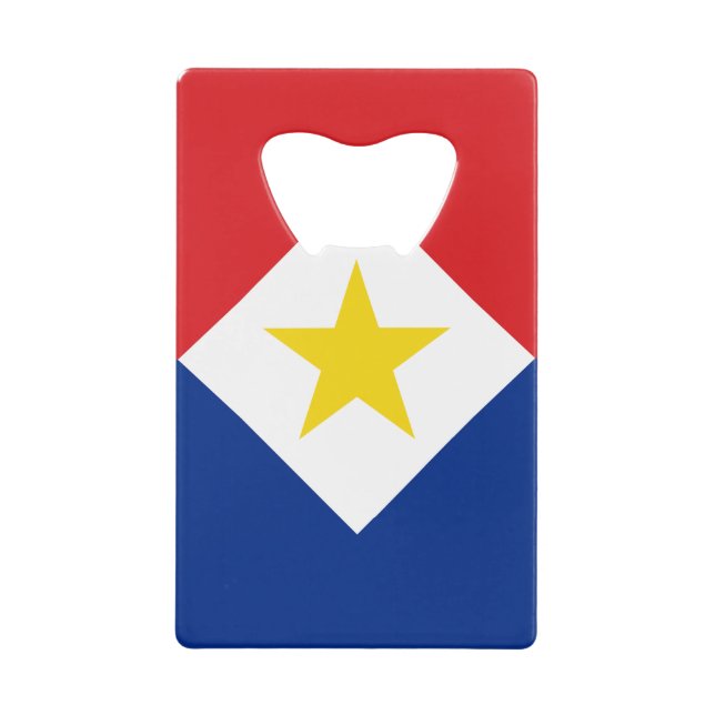 Saba Flag Geldbeutel Flaschenöffner (Vorderseite)
