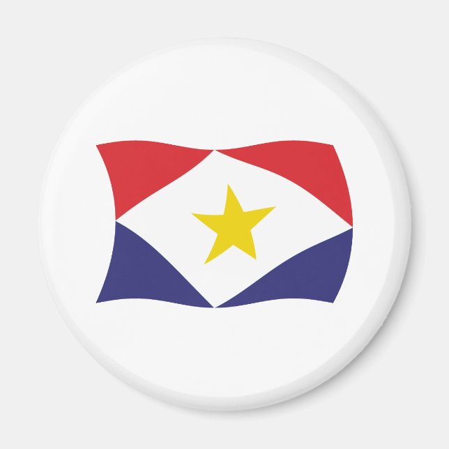 Saba Flag Magnet (Vorne)